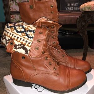 Lace Up Combat style Mid-Calf Boot (Women’s)